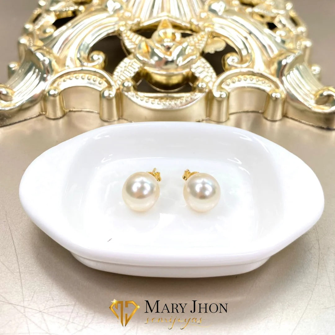 ✨ Aro tipo perla en tono blanco ✨